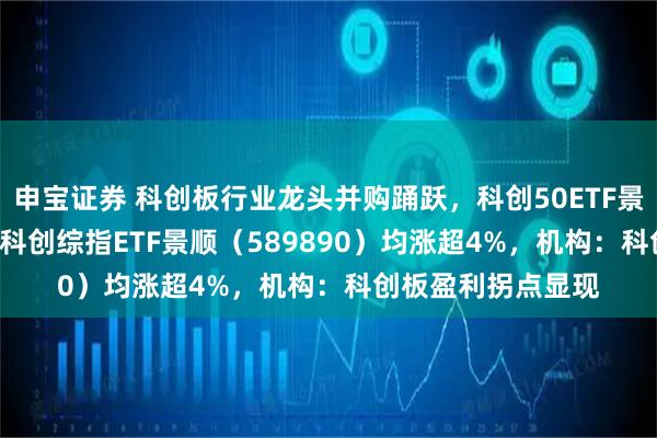 申宝证券 科创板行业龙头并购踊跃，科创50ETF景顺（588950）、科创综指ETF景顺（589890）均涨超4%，机构：科创板盈利拐点显现